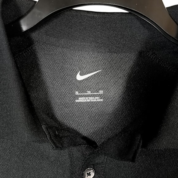Nike Golf PGA Jim Beam Polo Shirt Mens XL Black Dri-FIT Promo Staff Shirt - Picture 7 of 9